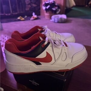 Nike White, Red, and Black Sneakers